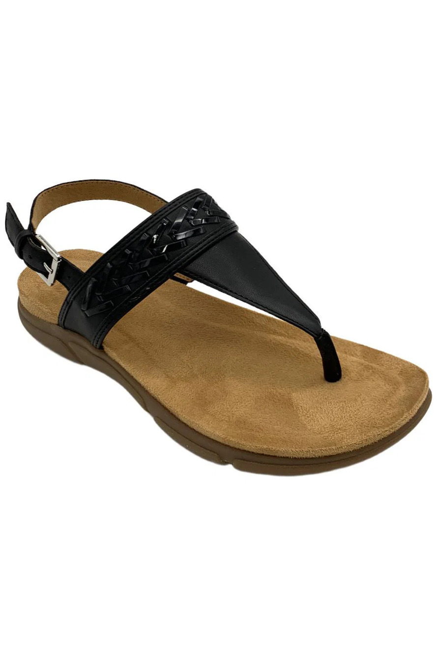 Easy Spirit Women's Monte Sandal Black - Wide